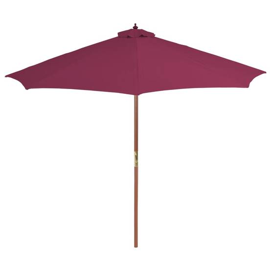 PANGIVO - Parasol d'extérieur avec mât en bois 300 x 250 cm rouge bordeaux - PANGIVO - Image 2