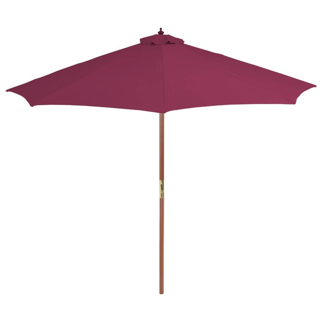 PANGIVO - Parasol d'extérieur avec mât en bois 300 x 250 cm rouge bordeaux - PANGIVO - Image 2