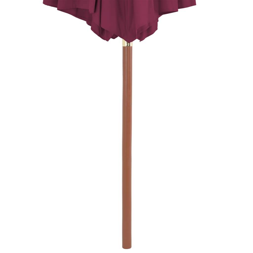 PANGIVO - Parasol d'extérieur avec mât en bois 300 x 250 cm rouge bordeaux - PANGIVO - Image 4