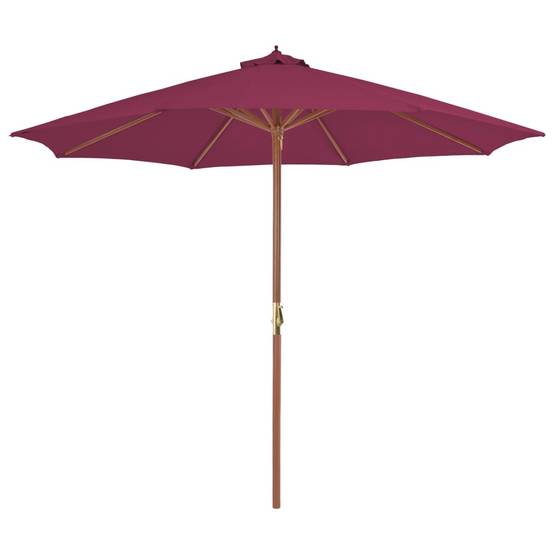 PANGIVO - Parasol d'extérieur avec mât en bois 300 x 250 cm rouge bordeaux - PANGIVO - Image 1