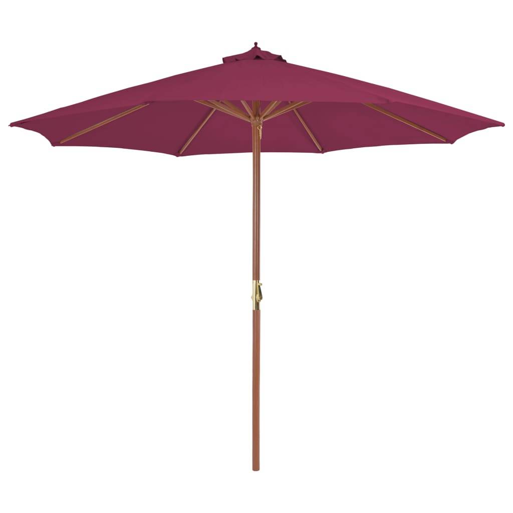 PANGIVO - Parasol d'extérieur avec mât en bois 300 x 250 cm rouge bordeaux - PANGIVO - Image 1
