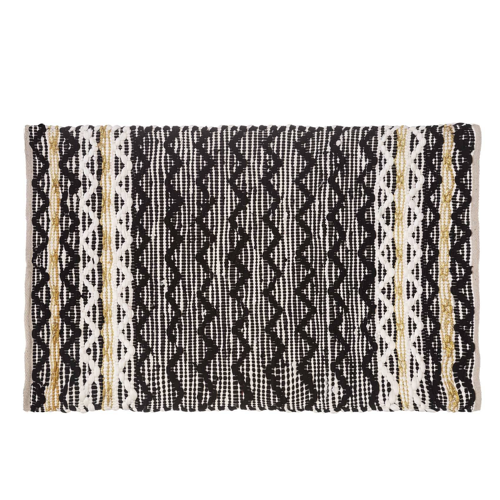 Atmosphera - Tapis jacquard souple - ATMOSPHERA - Polyester/Jacquard/Coton - Noir - Imagen 1