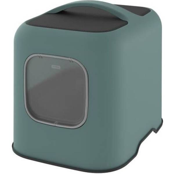 ROTHO - Maison toilette pour chat 51 x 39 x 40 cm - Bac a litiere - Vert de Gui - Image 1