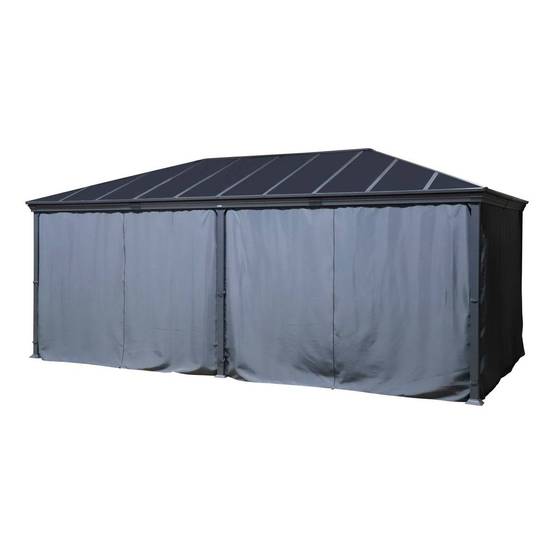 Hesperide - Rideau pour Pergola autoportante Belize 6x3,6 m gris ardoise - Hespéride - Image 1