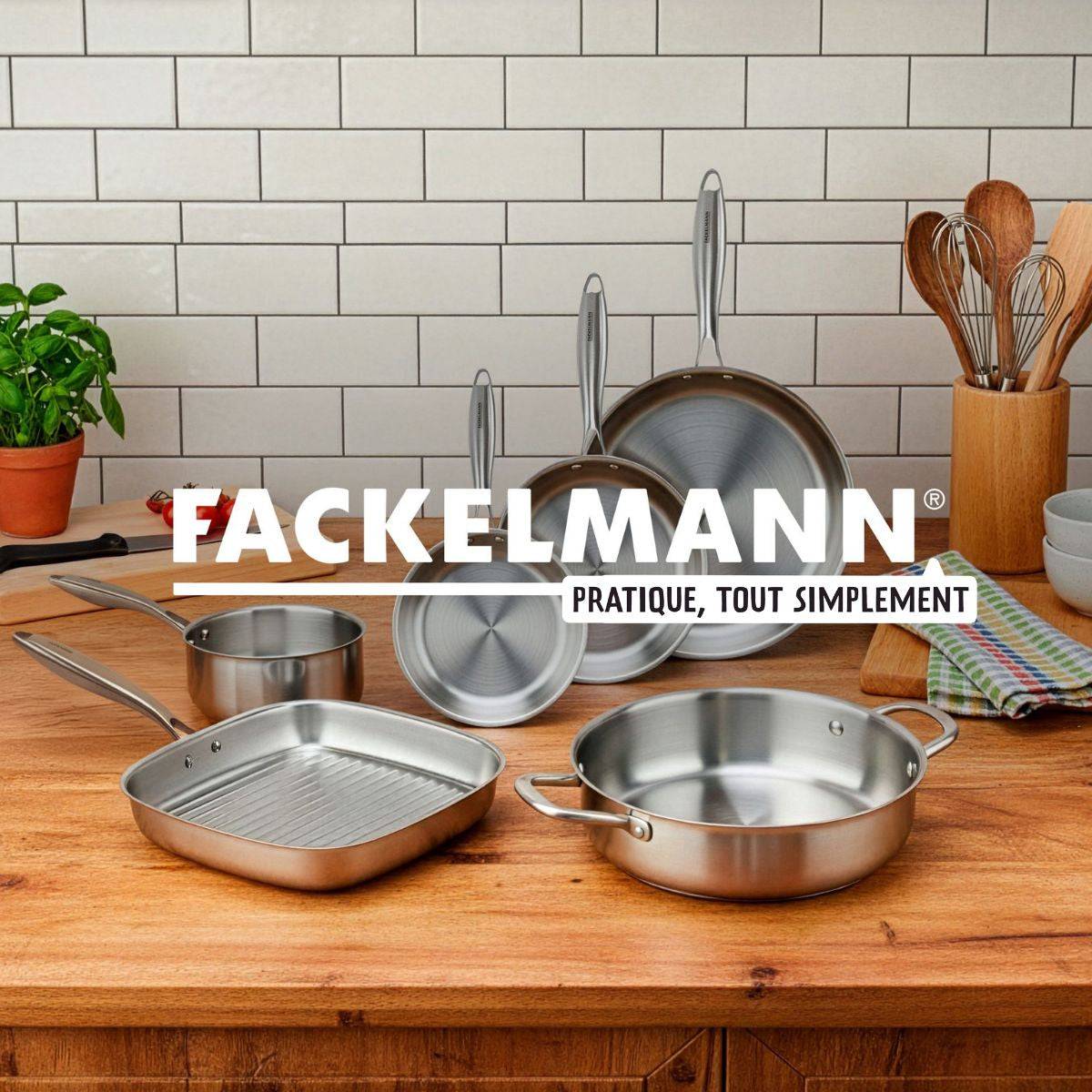 Set de 2 poêles de cuisson 20/26 cm en inox sans PFAS Fackelmann Vita3 - Image 8