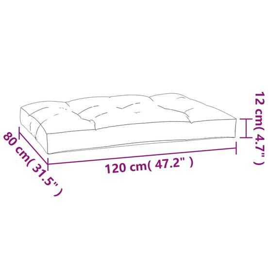 Coussin de palette vert vif 120x80x12 cm tissu Maison Chic - Image 9
