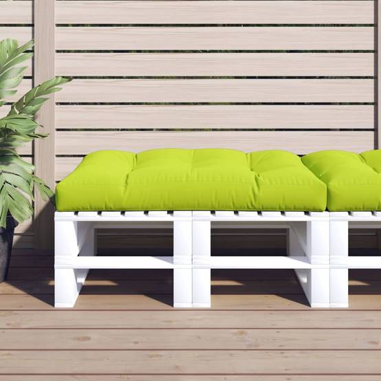 Coussin de palette vert vif 120x80x12 cm tissu Maison Chic - Image 2