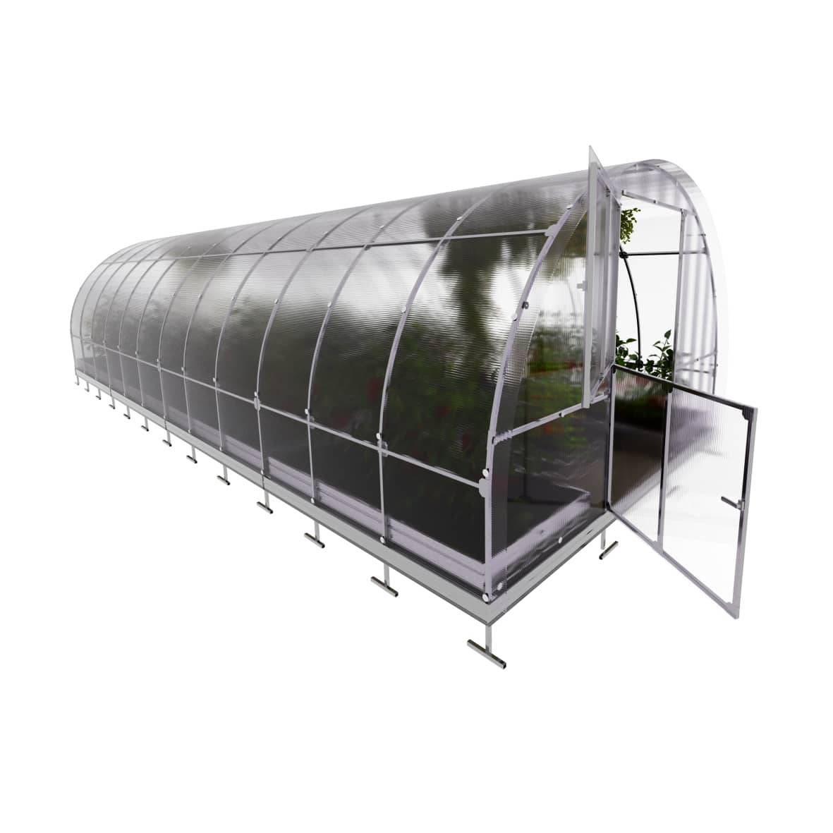 KLASIKA GREENHOUSES - Serre KLASIKA TUBE 3 x 8 m (24 m²), 6 mm avec revêtement en polycarbonate - Image 6