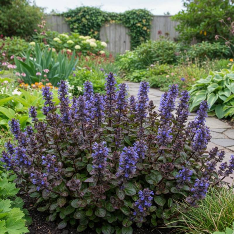 Bugle rampante Catlin's Giant, Ajuga à fleurs Violette/Bleue - feuillage Persistant - Godet - 5/20 cm - Imagen 1