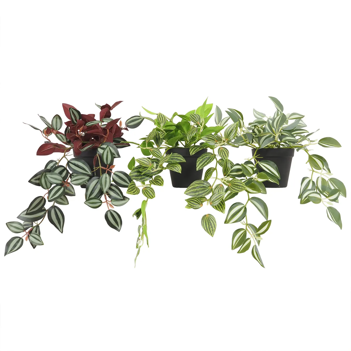 Ligne Deco - Plante verte artificielle tombante 50cm lot de 3 - Image 1