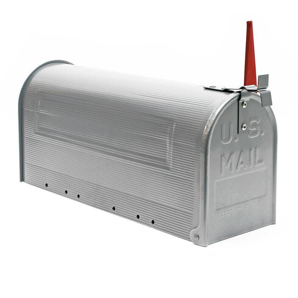 Helloshop26 - Boite aux lettres style américain boite postale sur pied us mailbox argenté - Imagen 1