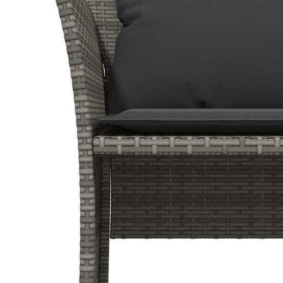 ComfortXL - Fauteuil de Jardin Gris en Résine Tressée avec Repose-Pieds Indépendant et Coussins Gris Foncé pour Terrasse Zen – ComfortXL Outdoor Living - Image 9