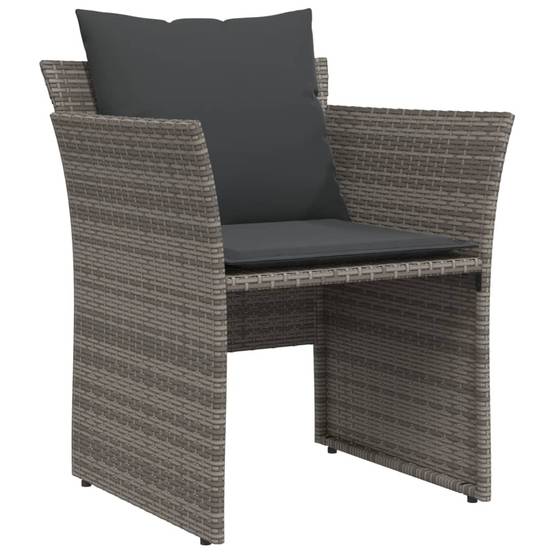 ComfortXL - Fauteuil de Jardin Gris en Résine Tressée avec Repose-Pieds Indépendant et Coussins Gris Foncé pour Terrasse Zen – ComfortXL Outdoor Living - Image 4