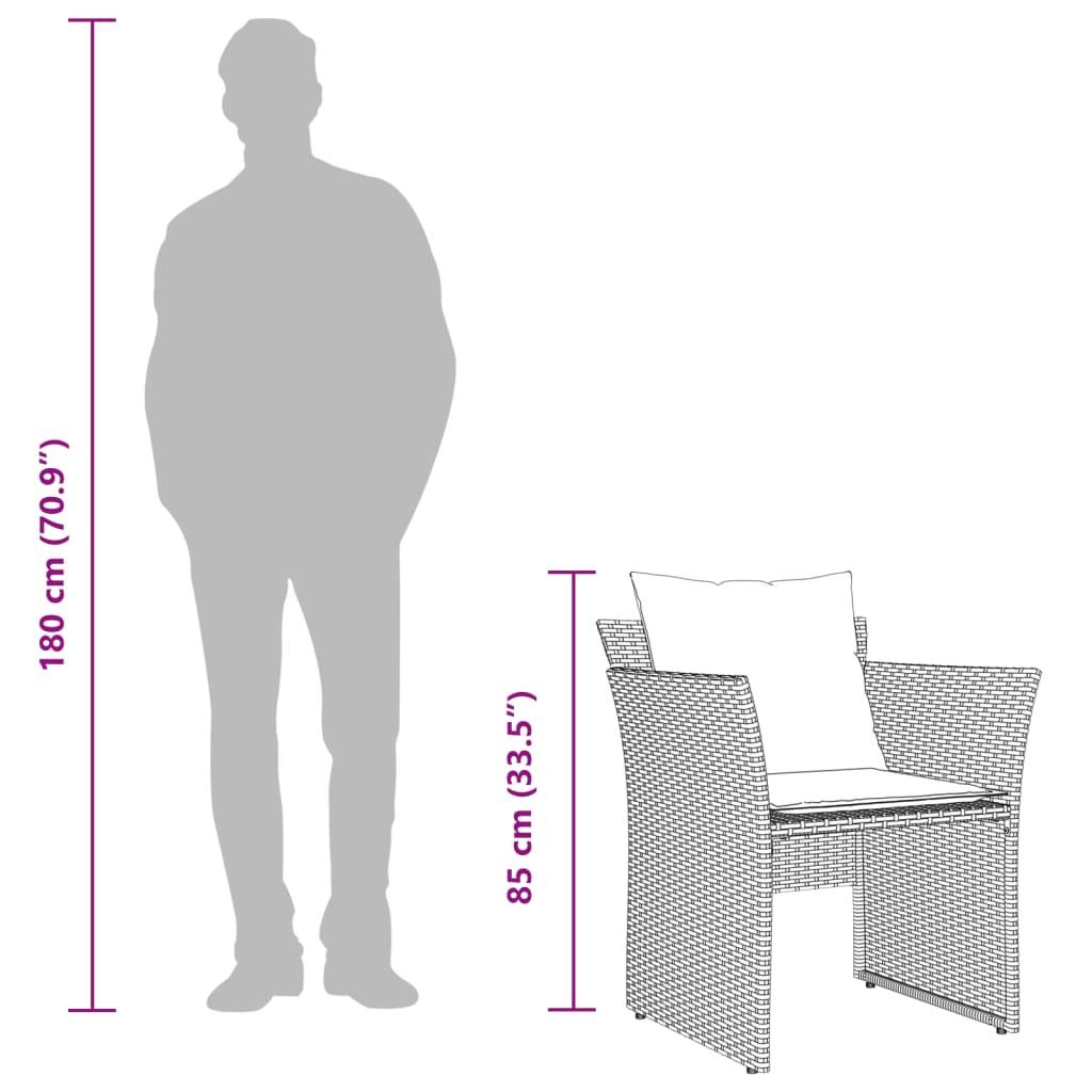 ComfortXL - Fauteuil de Jardin Gris en Résine Tressée avec Repose-Pieds Indépendant et Coussins Gris Foncé pour Terrasse Zen – ComfortXL Outdoor Living - Image 6