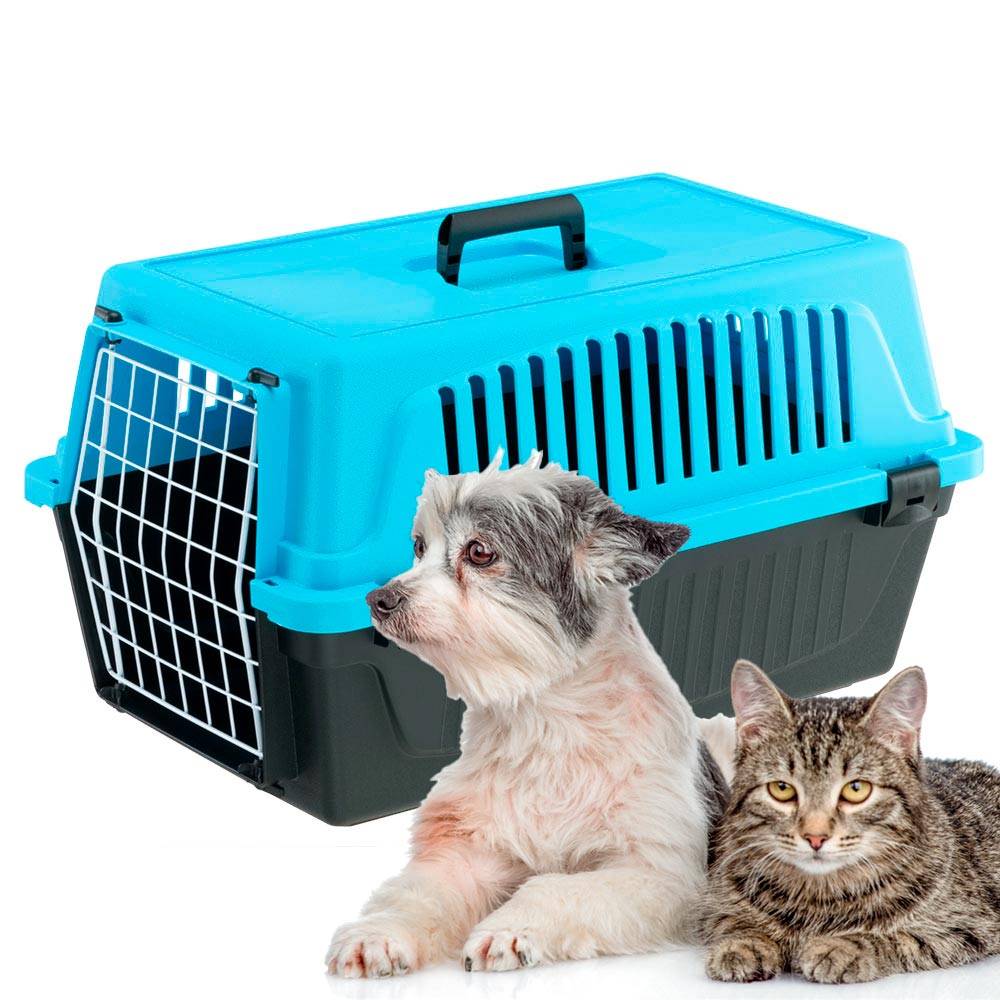 Ferplast - Ferplast Caisse de Transport Chat, Cage de Transport pour Chiens Petits et Chats jusqu'à 8 Kg, Porte en Fer Plastifié, Fentes d'aération, 37 x 58 x h - Imagen 6