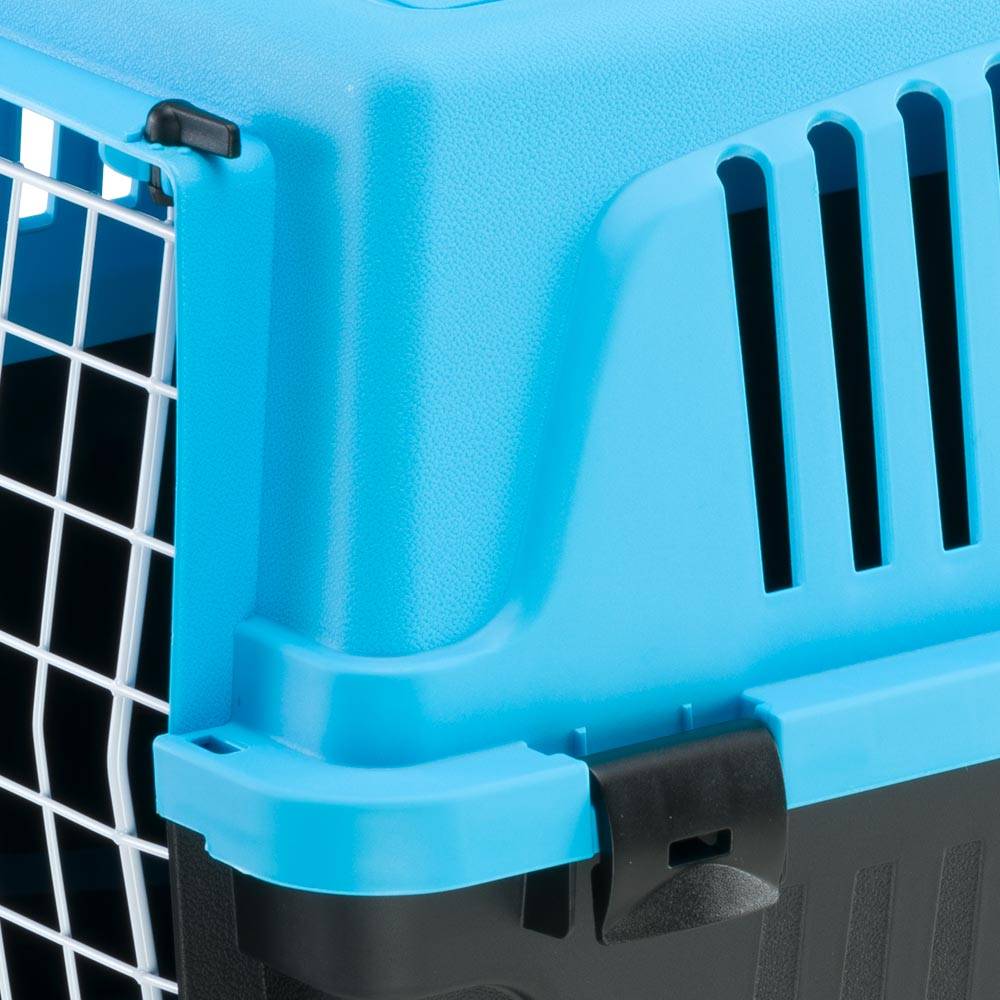 Ferplast - Ferplast Caisse de Transport Chat, Cage de Transport pour Chiens Petits et Chats jusqu'à 8 Kg, Porte en Fer Plastifié, Fentes d'aération, 37 x 58 x h - Imagen 5