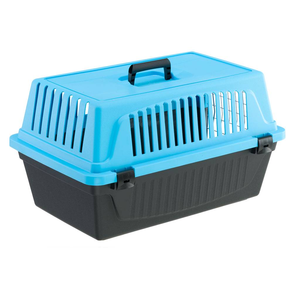 Ferplast - Ferplast Caisse de Transport Chat, Cage de Transport pour Chiens Petits et Chats jusqu'à 8 Kg, Porte en Fer Plastifié, Fentes d'aération, 37 x 58 x h - Imagen 7