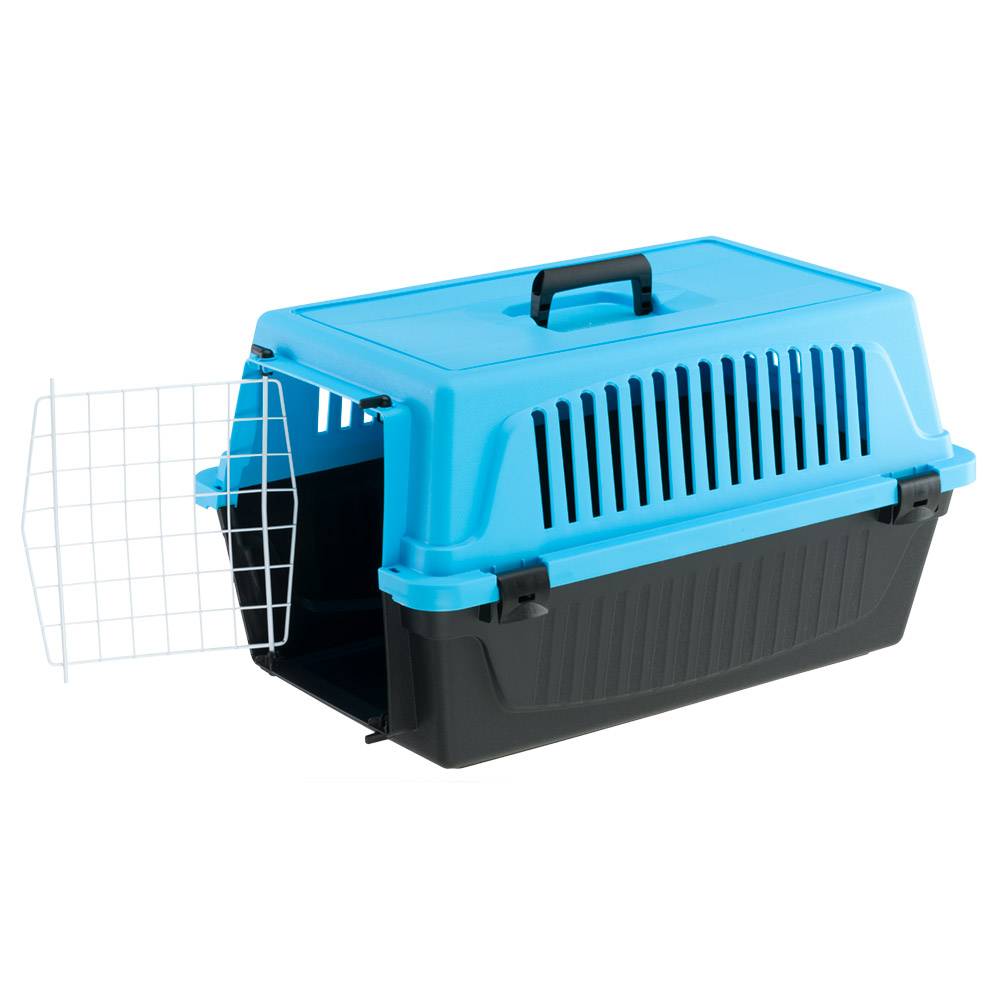 Ferplast - Ferplast Caisse de Transport Chat, Cage de Transport pour Chiens Petits et Chats jusqu'à 8 Kg, Porte en Fer Plastifié, Fentes d'aération, 37 x 58 x h - Imagen 4