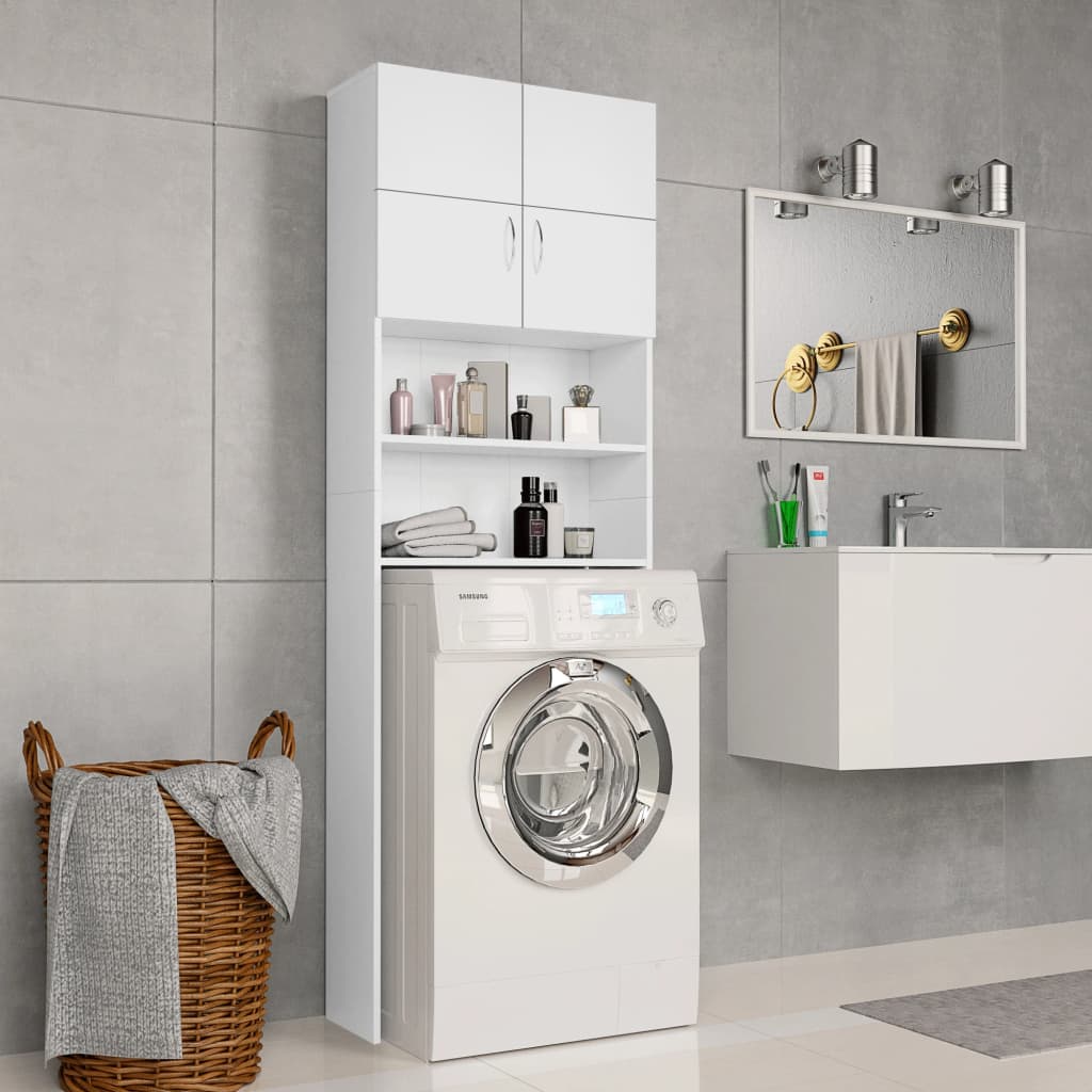 Vidaxl - Meuble de machine à laver Blanc 64x25,5x190cm Bois d'ingénierie - vidaXL - Imagen 2