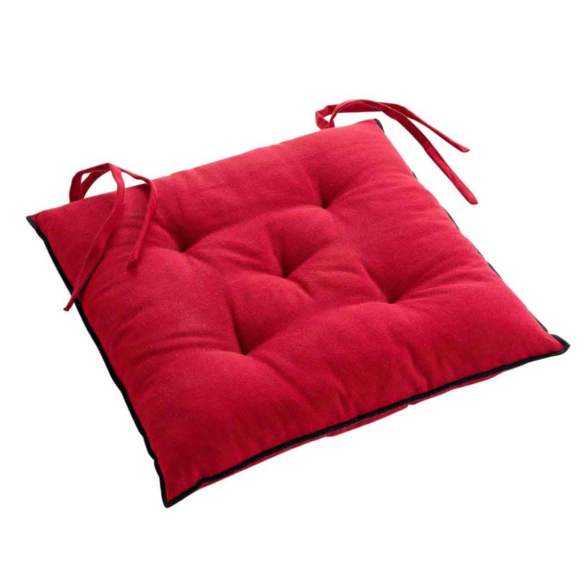 Galette de Chaise "Mistraline" 40x40cm Bordeaux - Image 1
