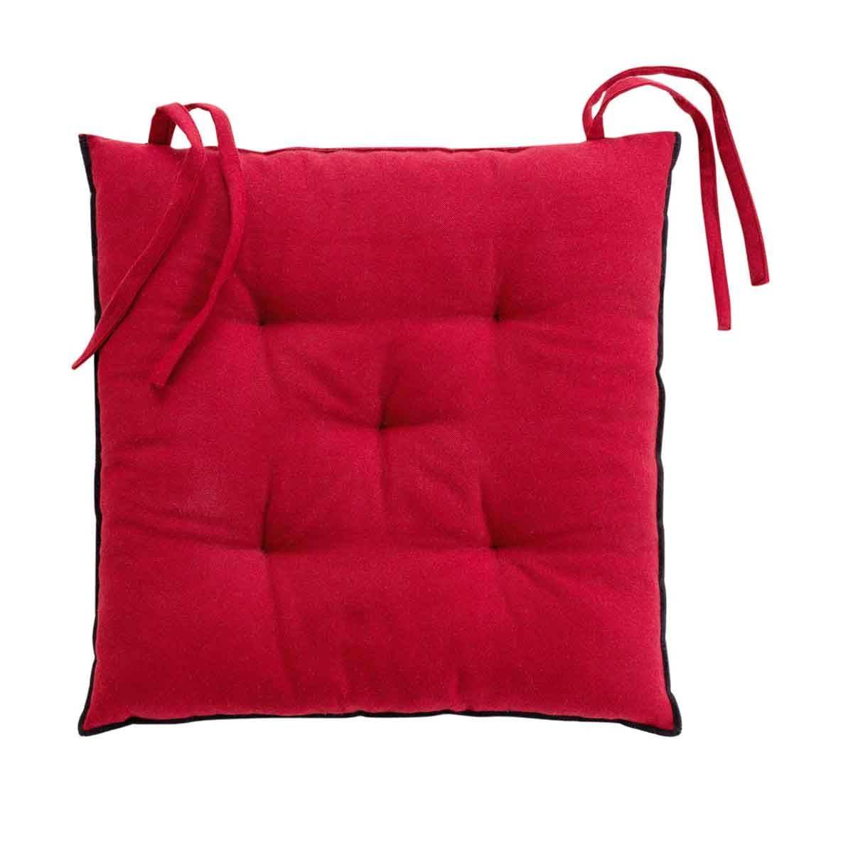 Galette de Chaise "Mistraline" 40x40cm Bordeaux - Image 2