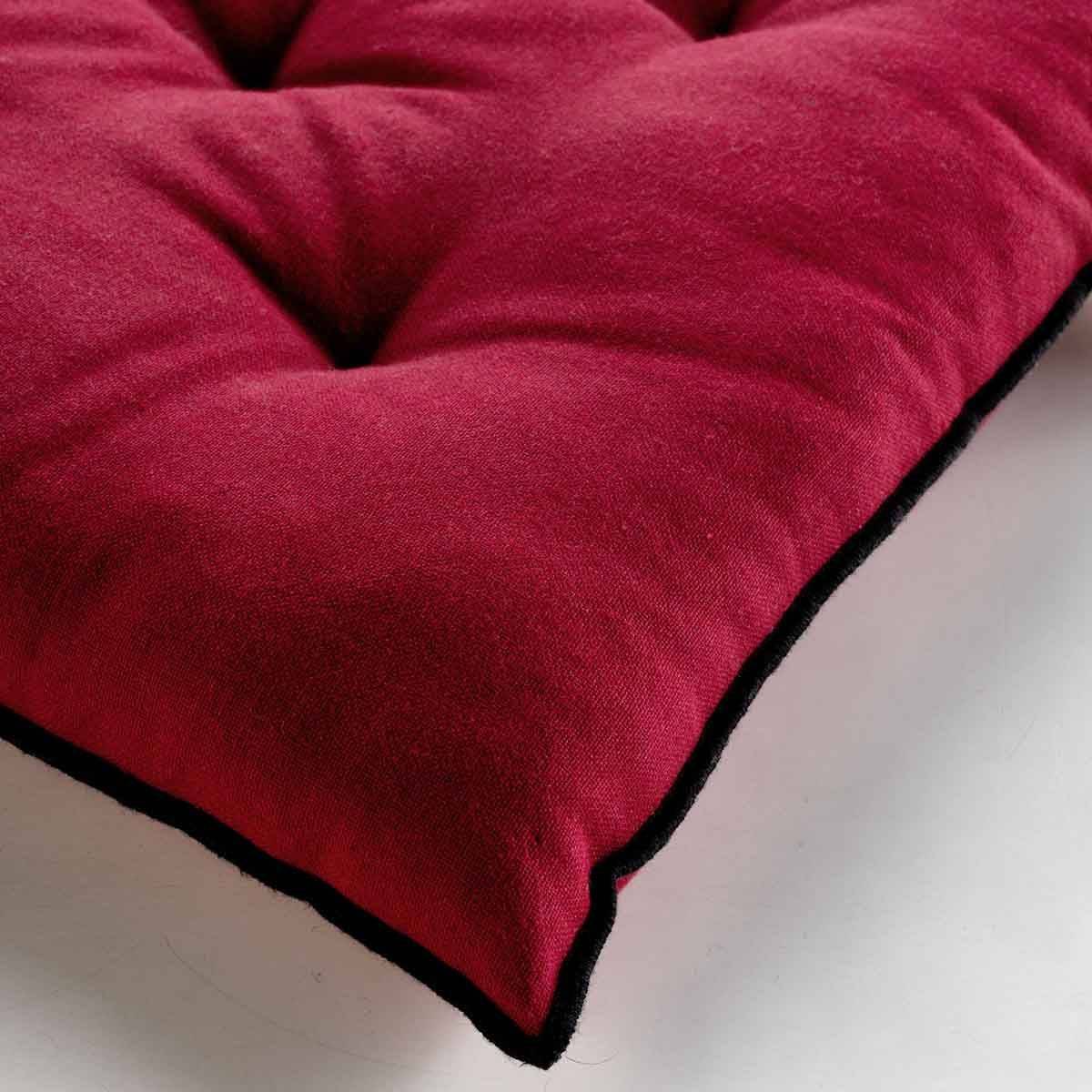 Galette de Chaise "Mistraline" 40x40cm Bordeaux - Image 4