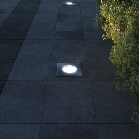 Lampe d'extérieur - Lampe de jardins encastrées au sol 3 pcs Carré - Image 3
