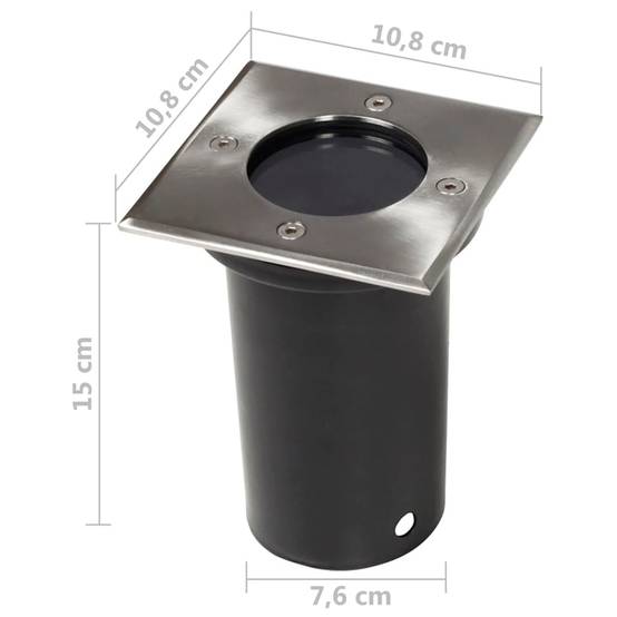 Lampe d'extérieur - Lampe de jardins encastrées au sol 3 pcs Carré - Image 8