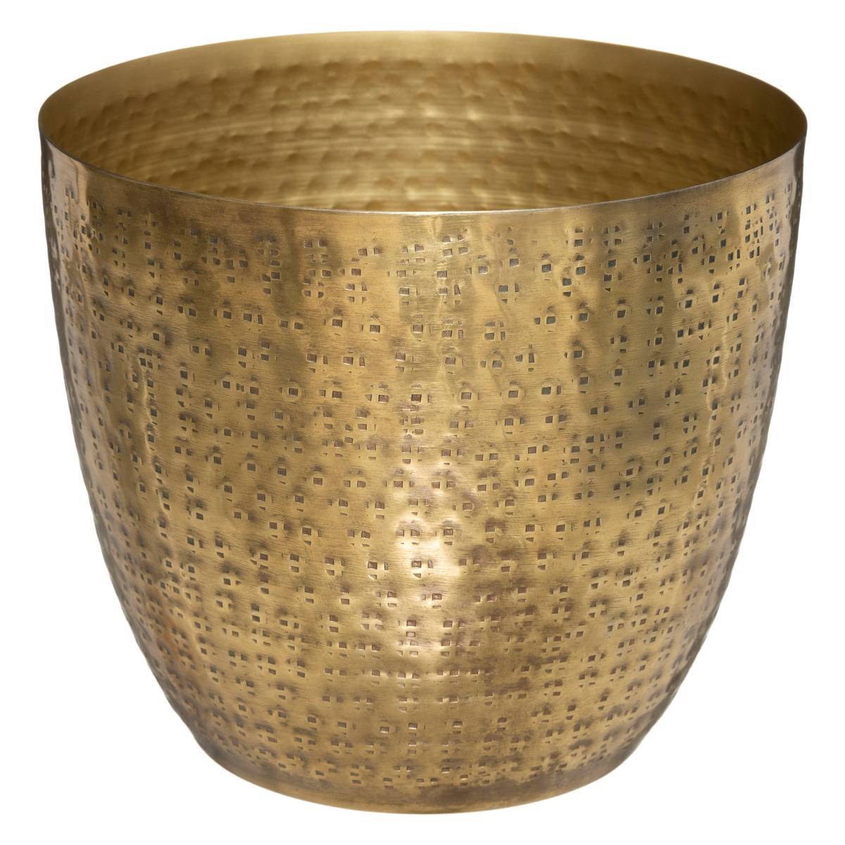 Atmosphera - Pot "Oasis" métal doré D18cm - Atmosphera Créateur d'intérieur - Image 1