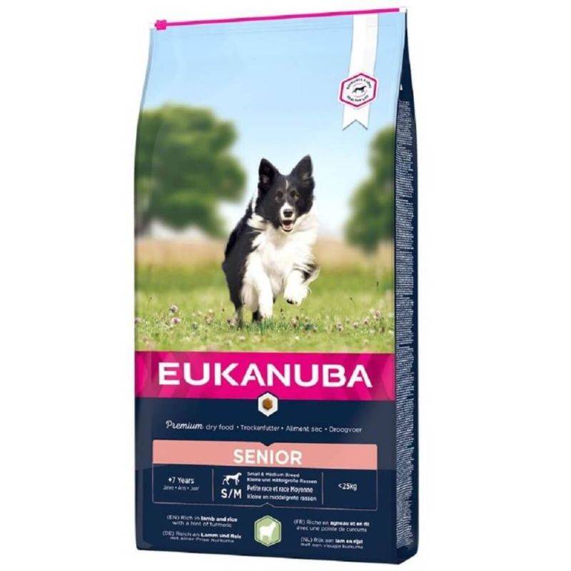 Eukanuba - CROQUETTES CHIEN SENIOR AGNEAU SMALL / MEDIUM - EUKANUBA 2,5 kg - Imagen 1