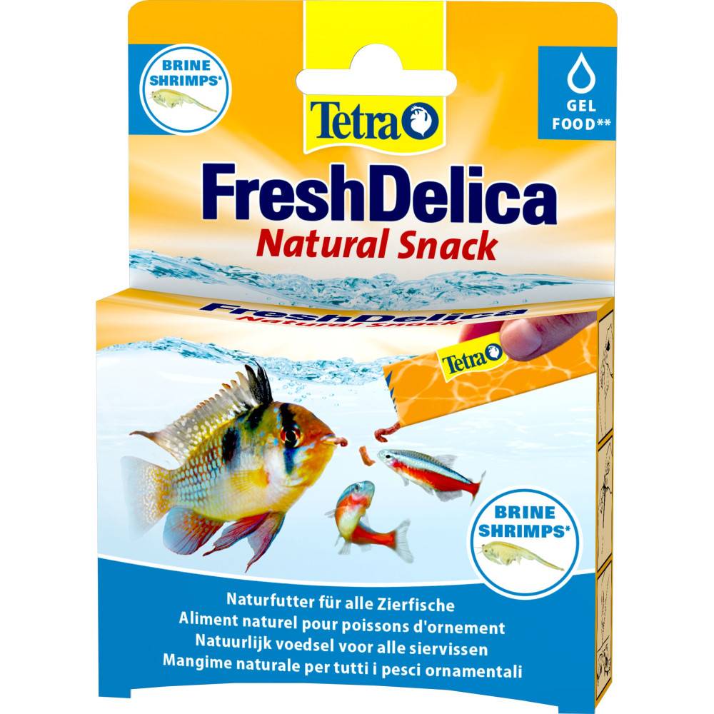 Tetra - Friandises Artemias "Brine shrimps" en gel 16 sticks de 3 g Fresh Delica nourriture pour Poissons d'ornement