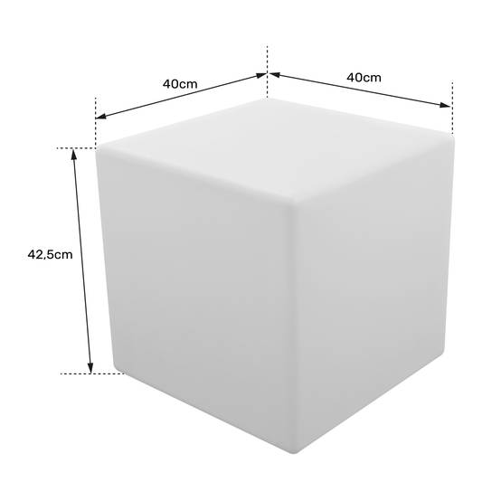 Cube lumineux LED 40cm multicolore NAOS - HAPPY GARDEN - Imagen 8