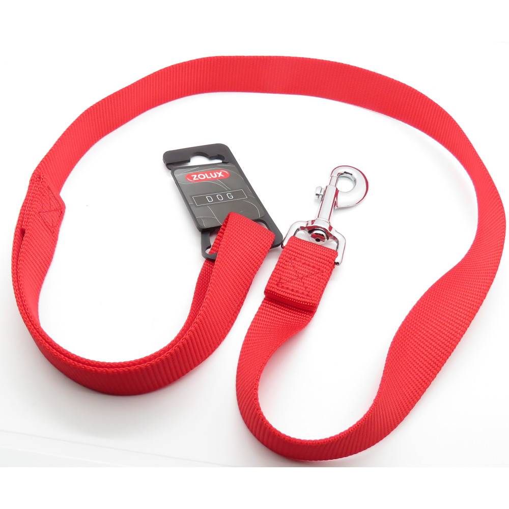 Zolux - Laisse nylon 1 m x 25 mm rouge pour chien - Image 1