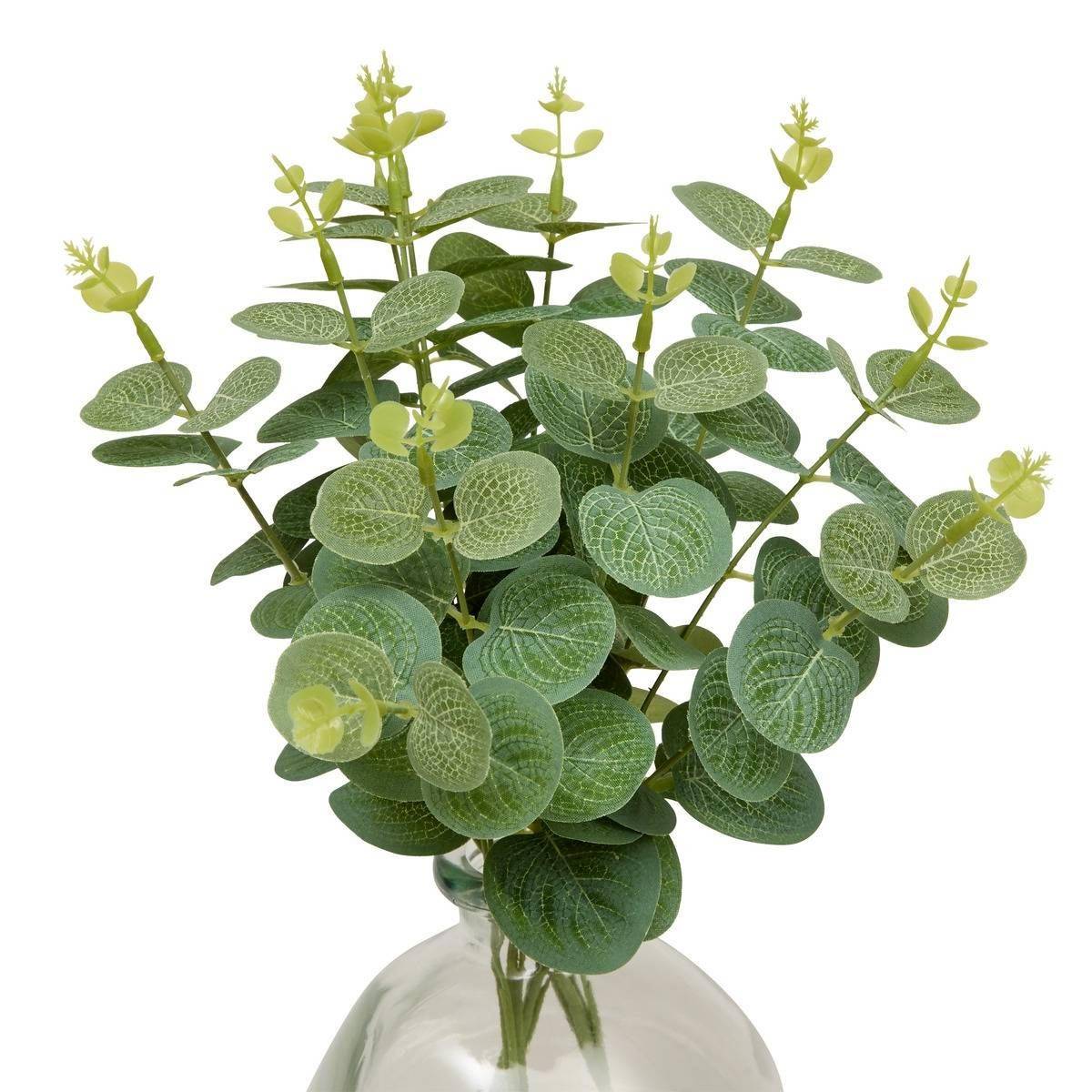 Composition Eucalyptus Artificiel & Vase "Urice" 35cm Vert - Image 2