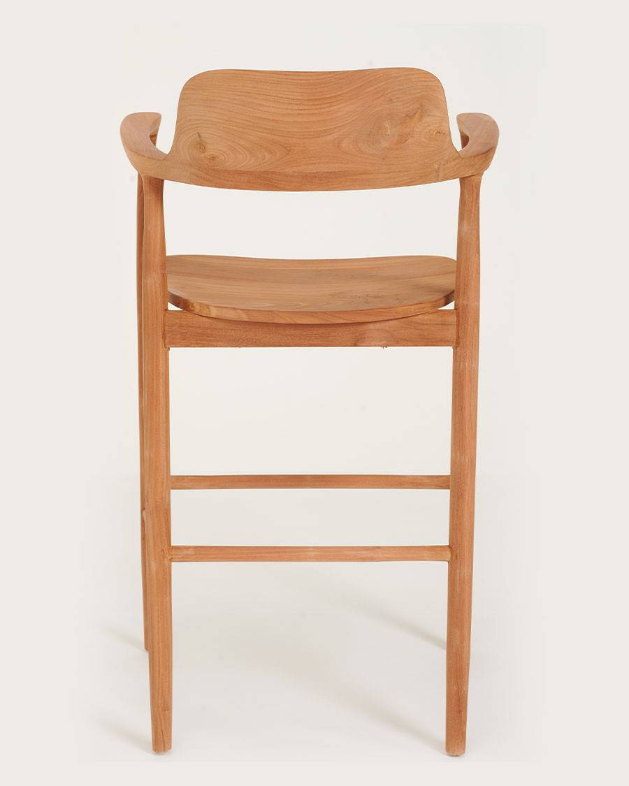 Singo - Chaise de bar en teck massif - UNIQKA - Imagen 3