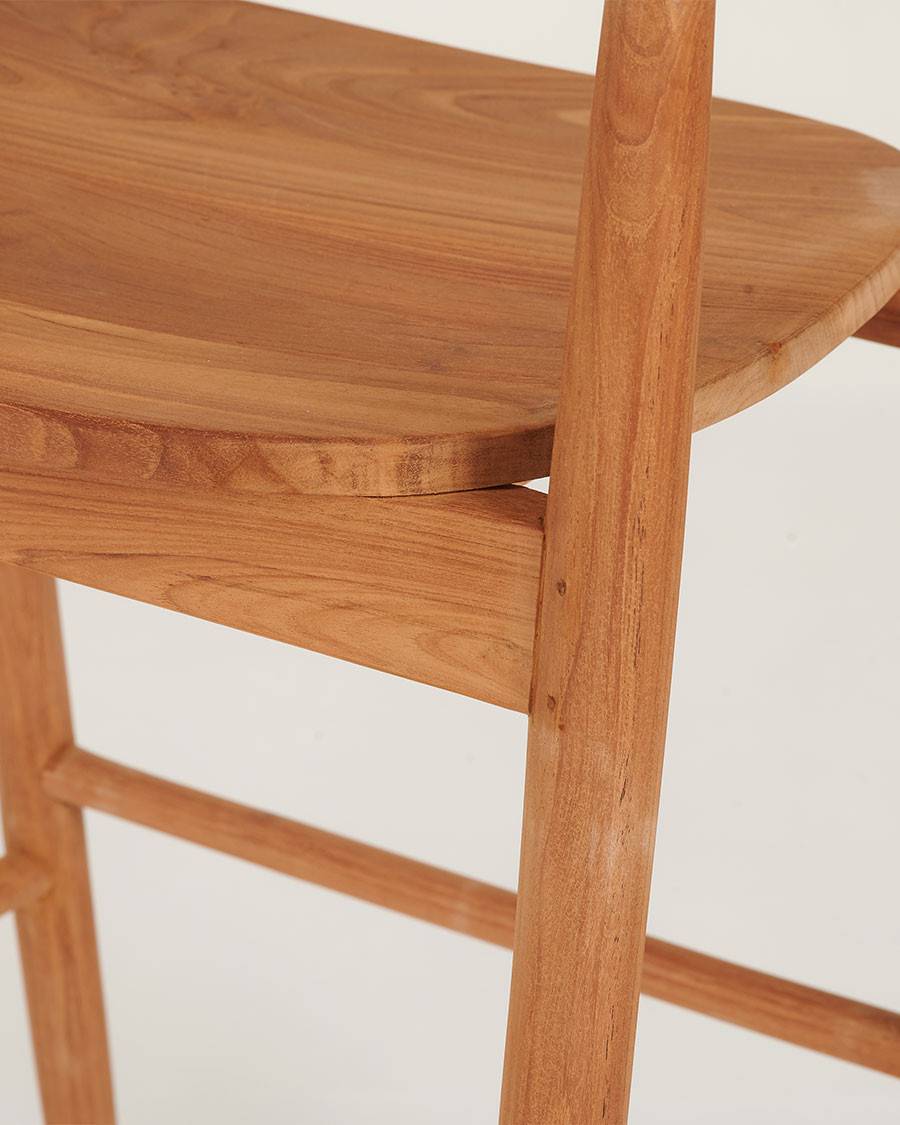 Singo - Chaise de bar en teck massif - UNIQKA - Imagen 5