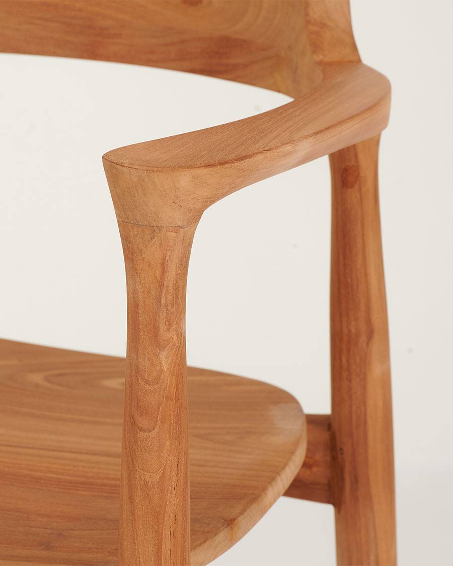 Singo - Chaise de bar en teck massif - UNIQKA - Imagen 6