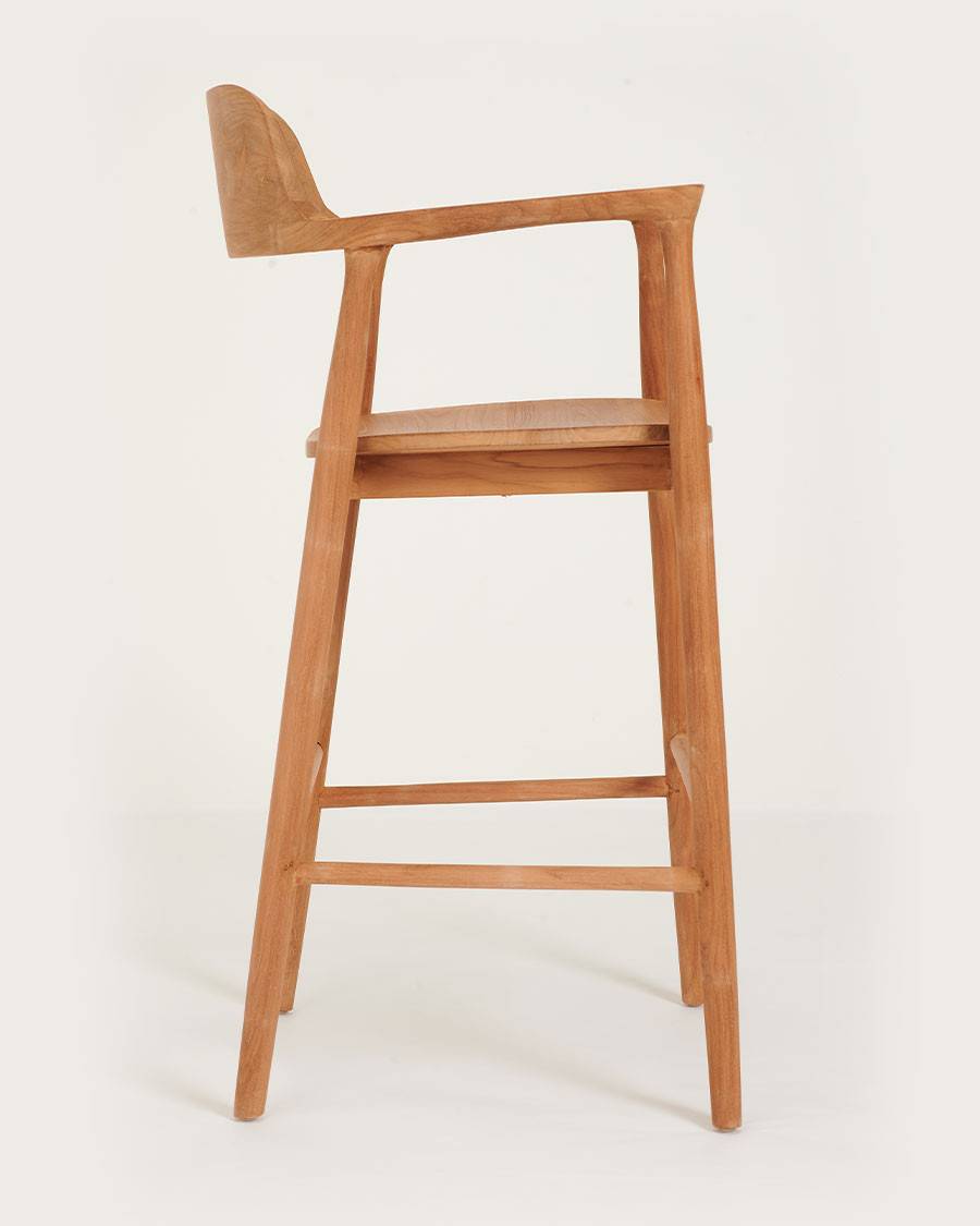 Singo - Chaise de bar en teck massif - UNIQKA - Imagen 1