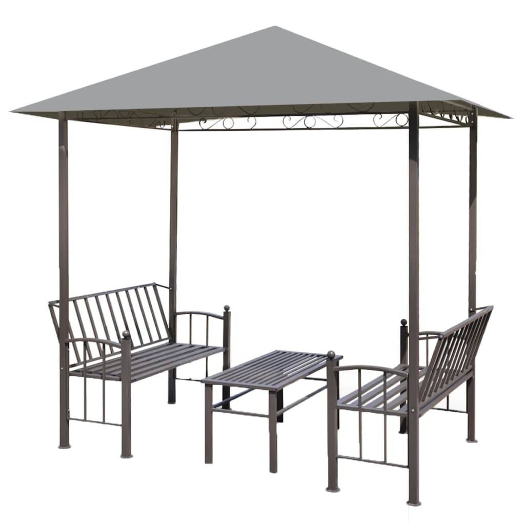 Vidaxl - Chapiteau de jardin avec table et bancs 2,5x1,5x2,4m Anthracite vidaXL 44755 - Imagen 2