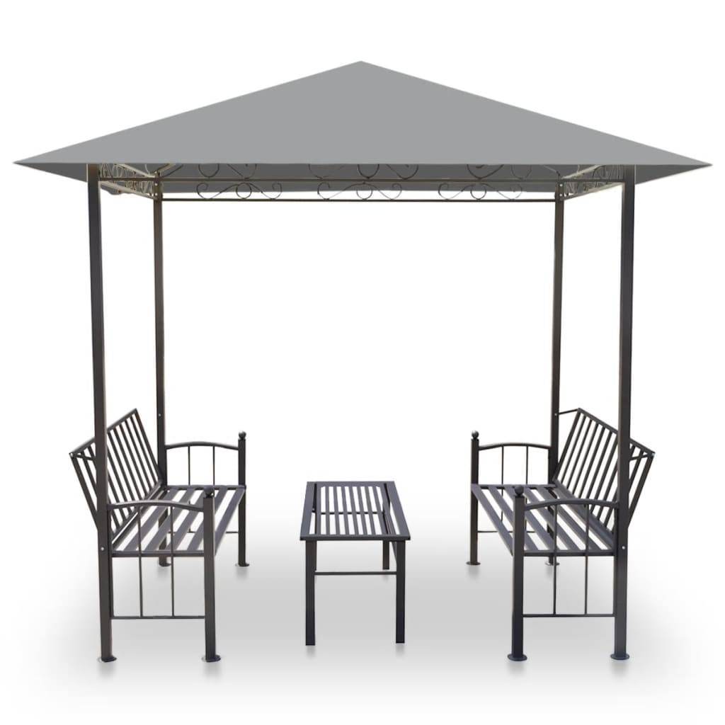 Vidaxl - Chapiteau de jardin avec table et bancs 2,5x1,5x2,4m Anthracite vidaXL 44755 - Imagen 6