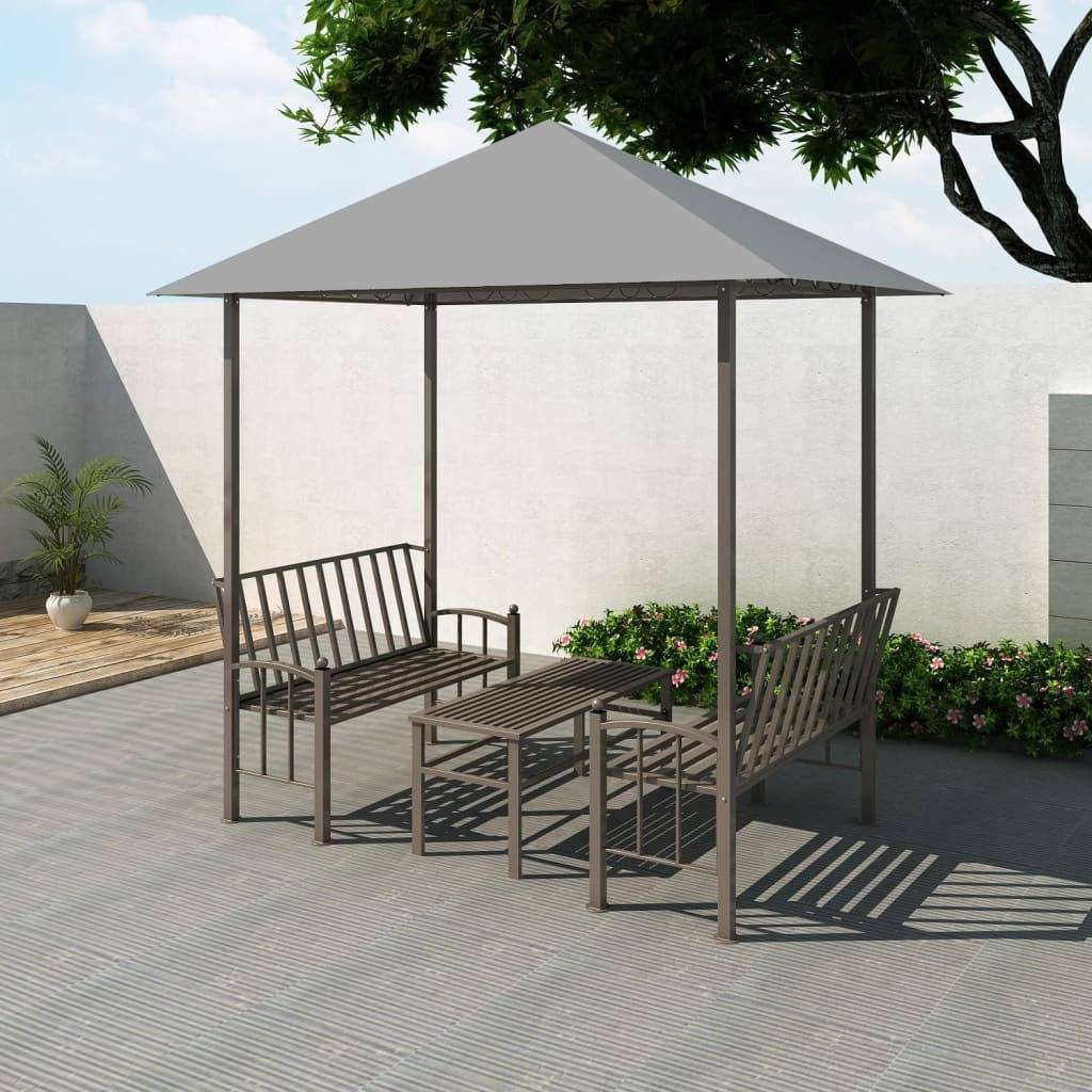 Vidaxl - Chapiteau de jardin avec table et bancs 2,5x1,5x2,4m Anthracite vidaXL 44755 - Imagen 5