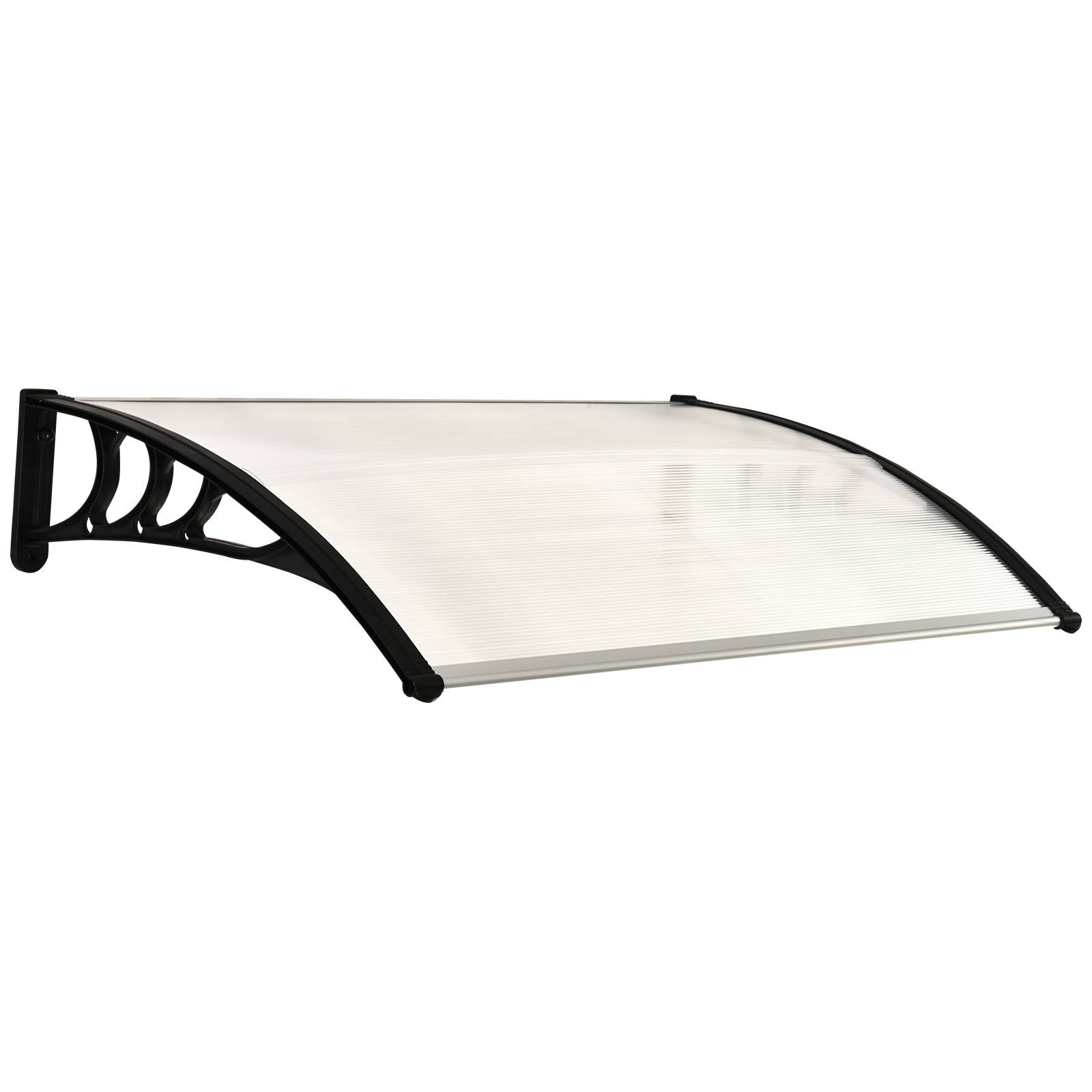 Sans Marque - Auvent de porte d'entrée 100 x 75 cm, auvent adossé, polycarbonate transparent - Image 2