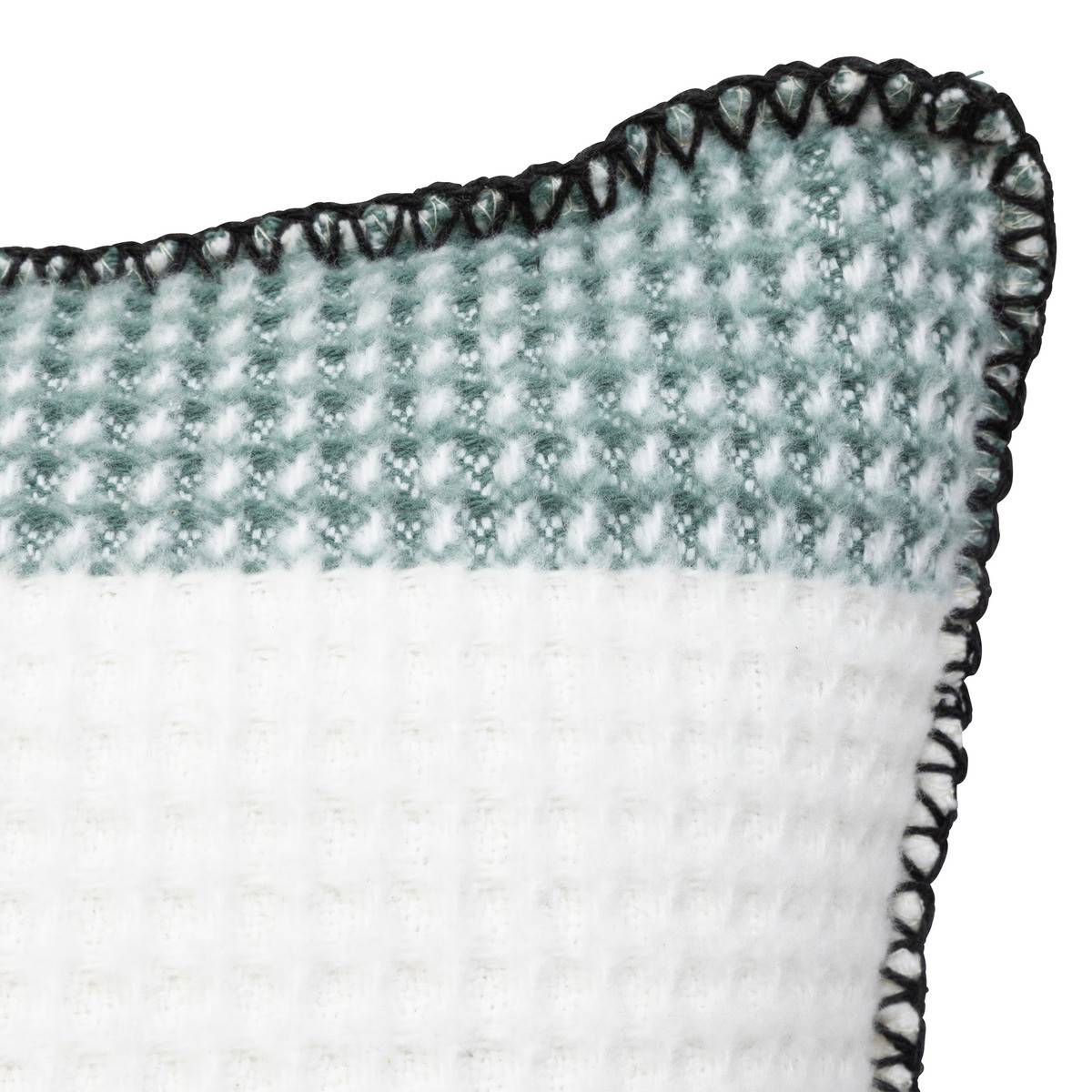 Atmosphera - Coussin décoratif Nid d'abeille rayures Mutlicolore 45 x 45 cm - Imagen 2
