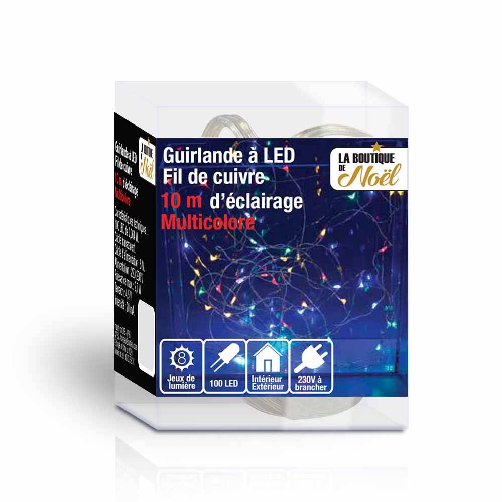 Guirlande lumineuse led fil cuivre électrique - Imagen 1