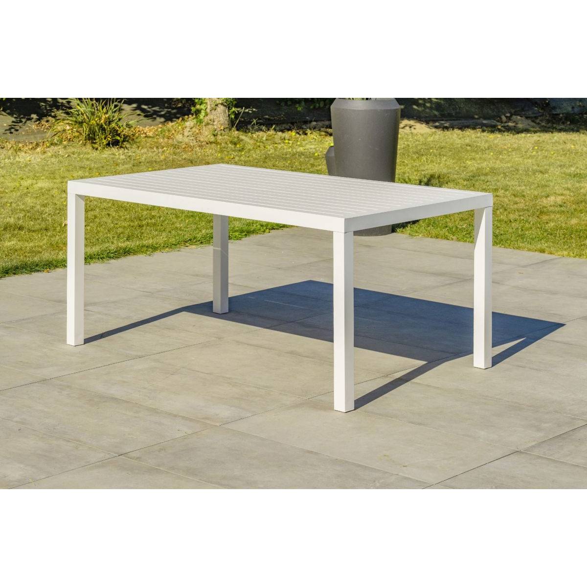 Dcb Garden - Ensemble Repas de jardin 7 Places "Cayenne" 180cm Blanc - Imagen 6