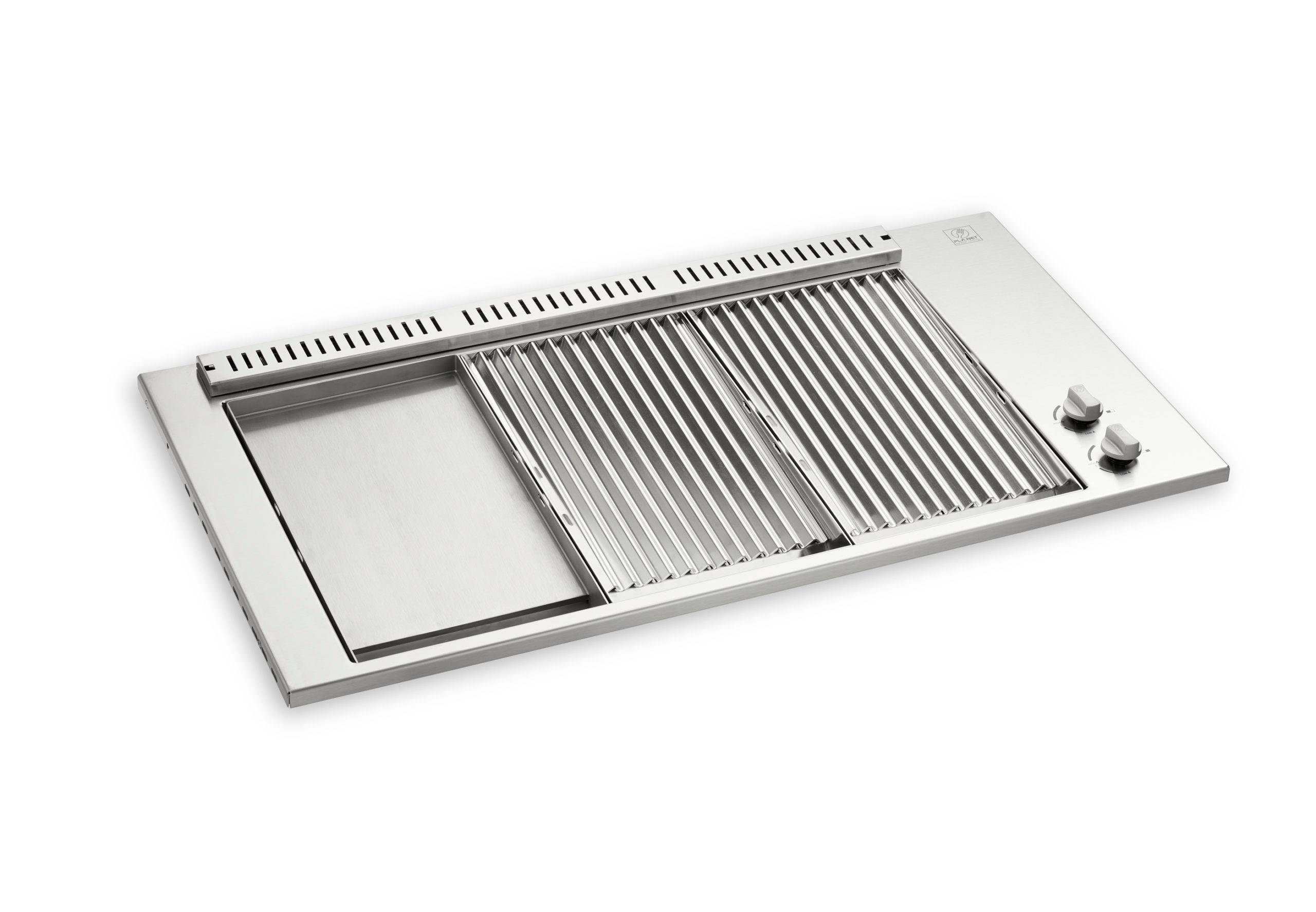 Plancha Planet - BBQ OASI 80 Grill 2/3 - Plancha 1/3 - Encastrable + couvercle - Image 1