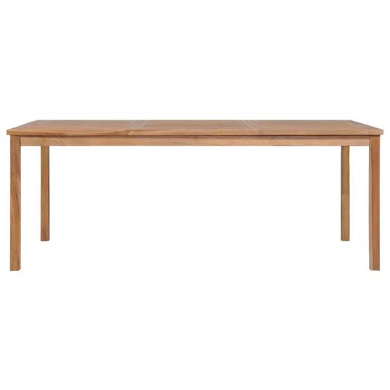 Grande Table de Jardin 200x100 cm en Bois de Teck Massif, Plateau Épais et Structure Solide pour 8 à 10 Personnes – ComfortXL Outdoor Living - Image 2