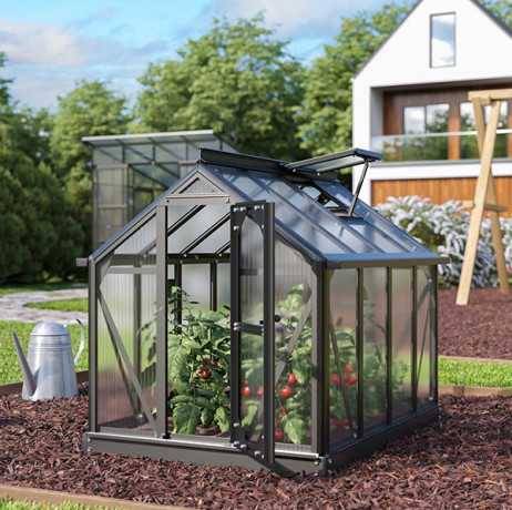 Vitavia - Mini serre compacte en polycarbonate Merlin - 0,83 m², Couleur Noir - Image 8