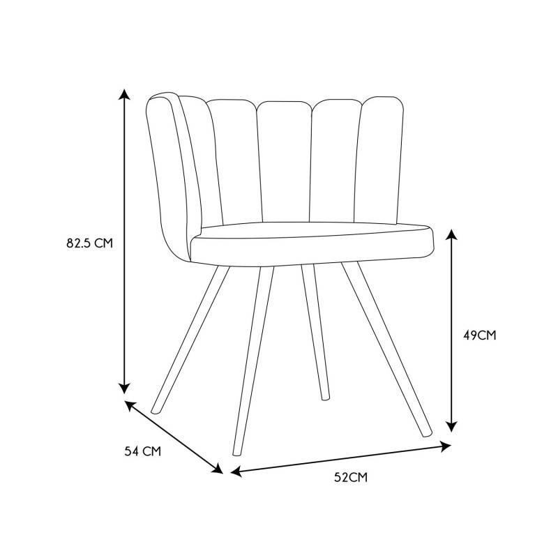 The Home Deco Factory - Chaise Ariel bouclette blanc - Image 4