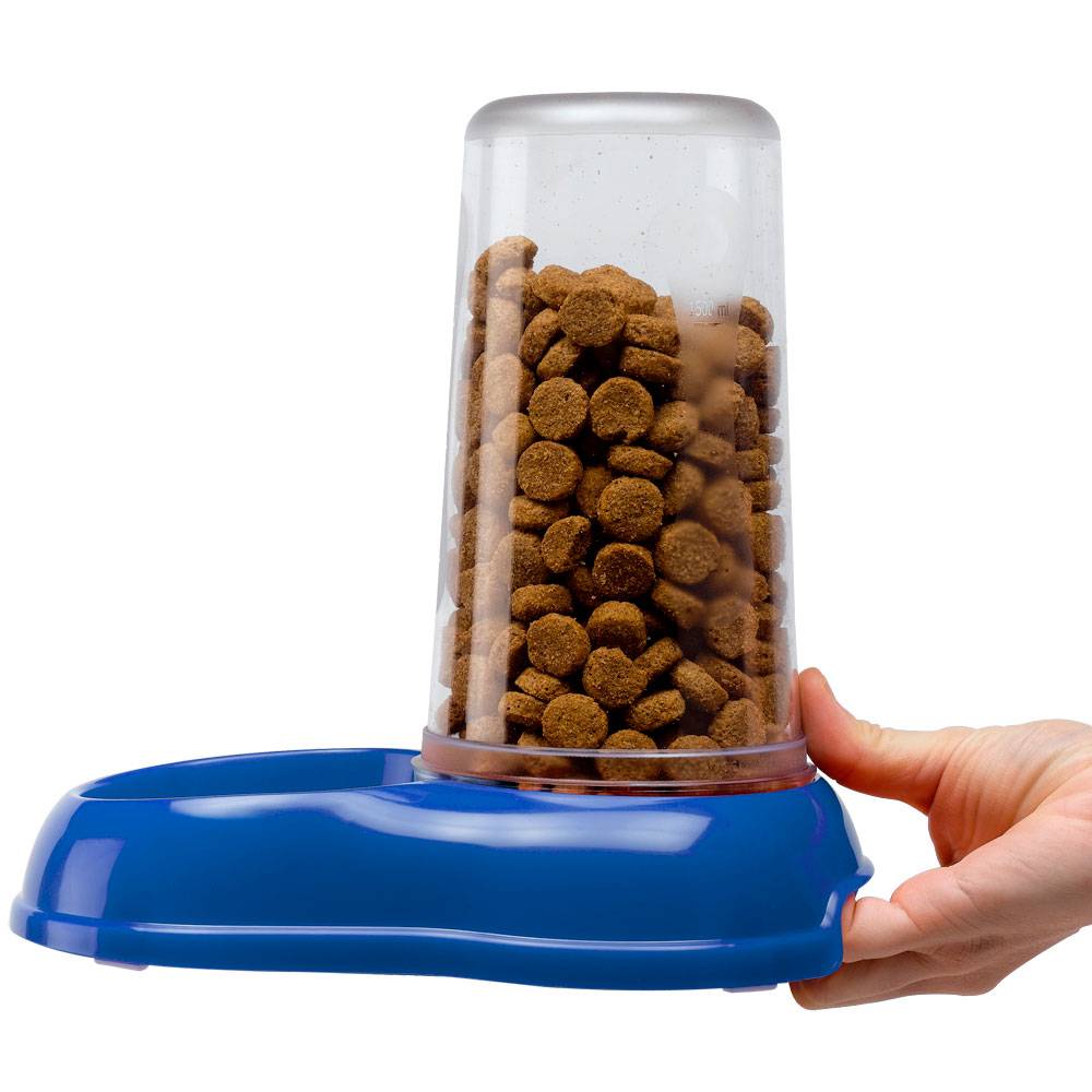 Ferplast - Ferplast Distributeur de nourriture ou d'eau pour chiens et chats AZIMUT 1500, Distributeur de nourriture sèche 1,5 litre, fond antidérapant, 16,5 x - Imagen 6